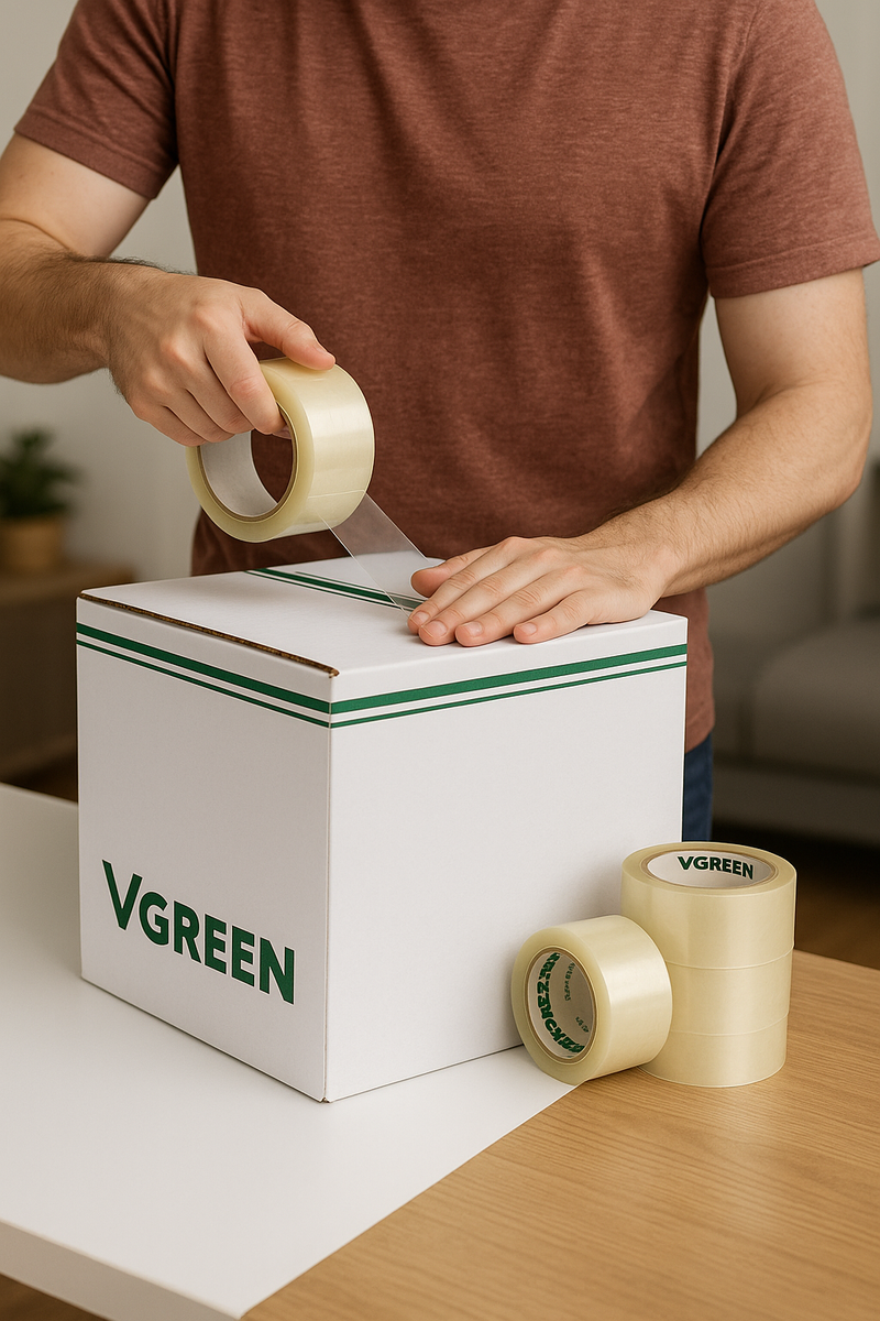 High-Performance Packaging Tape Recycled Low Noise Strong Adhesive Eco-Smart Choice for Industrial Commercial Use