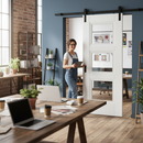 Internal White Primed Sliding Door Set