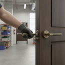 Fire Rated Door Handle Set with Knurled Round Rose Lever ...