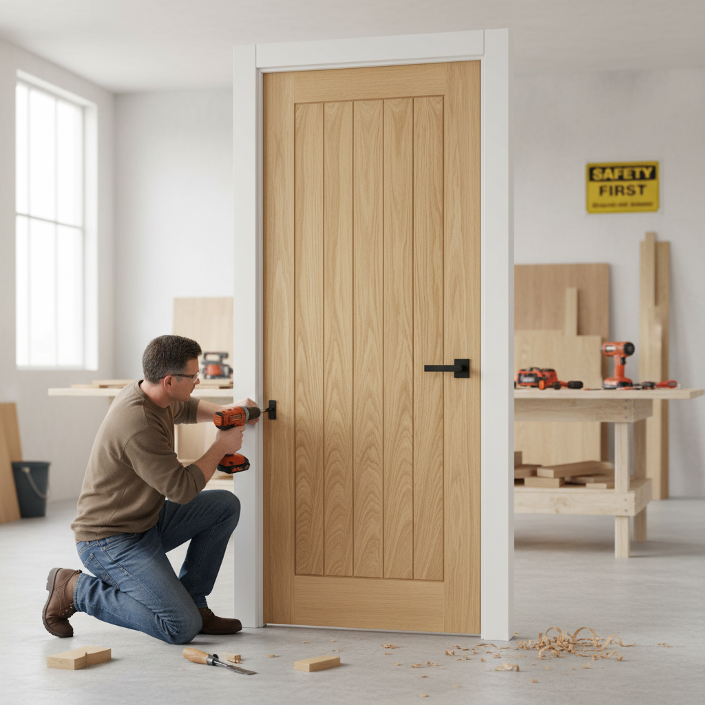 Premium Unfinished Internal Cottage Door with Solid Core Construction, Customizable Surface, and Traditional Design for Home Interiors