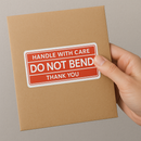 Self-Adhesive Shipping Labels 152x50mm 250 Roll Bold Red/White Stickers for Fragile Flat Packages