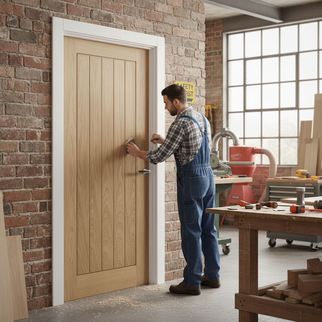 Premium Bespoke Made-to-Measure Internal Oak Door - Unfinished, Custom Sizes, Perfect Fit for Any Interior
