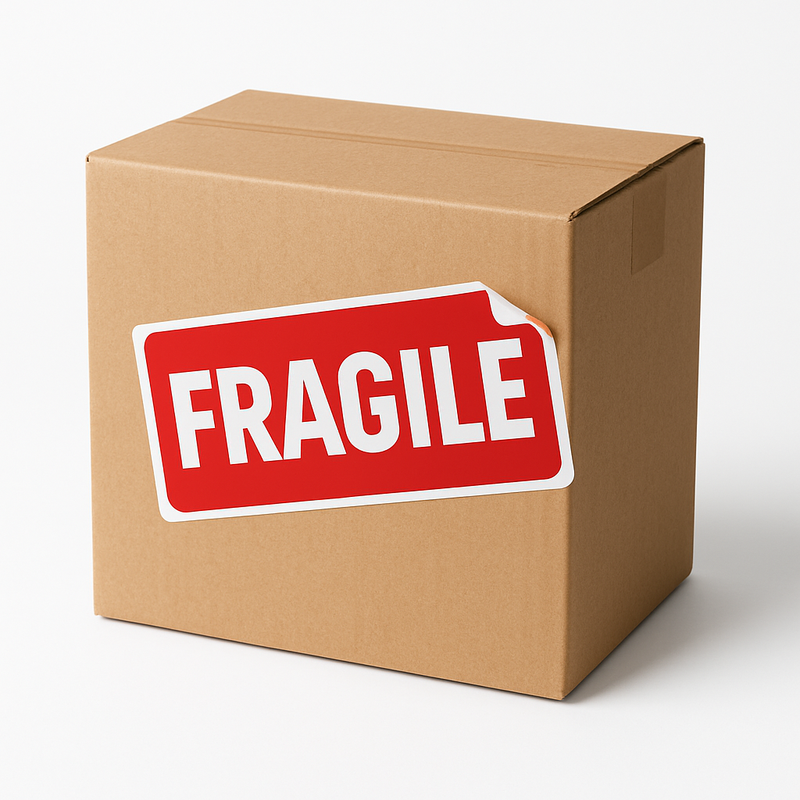 Premium FRAGILE Parcel Labels Self-Adhesive Easy-Apply Bold Print Must-Have for Shippers