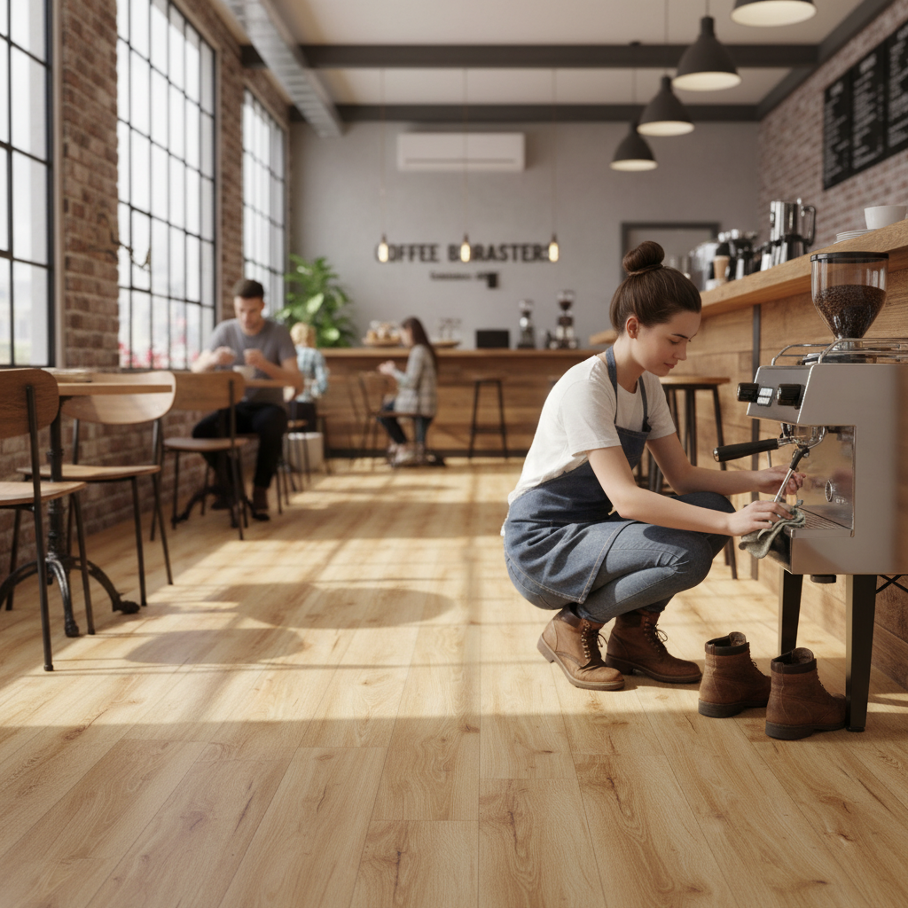 Premium Rustic Oak 5mm Rigid Core Vinyl Flooring with Waterproof Surface and Valinge 5G-i Click Fitting System