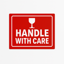 Premium Stickers 250 Roll Red &amp; White Adhesive Labels for Fragile Package Safety