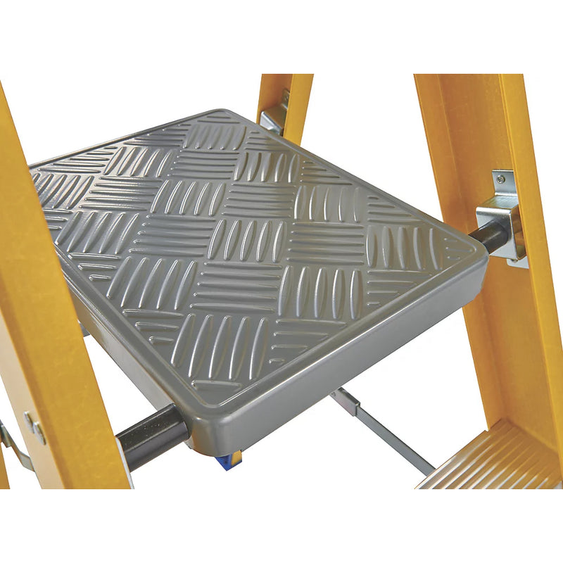 Industrial Quality Fiberglass 6-Step Platform Step Ladder For Safety & Stability