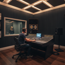 Immersive Acoustic Wall Panelling 21mm with Dark Grey Finish