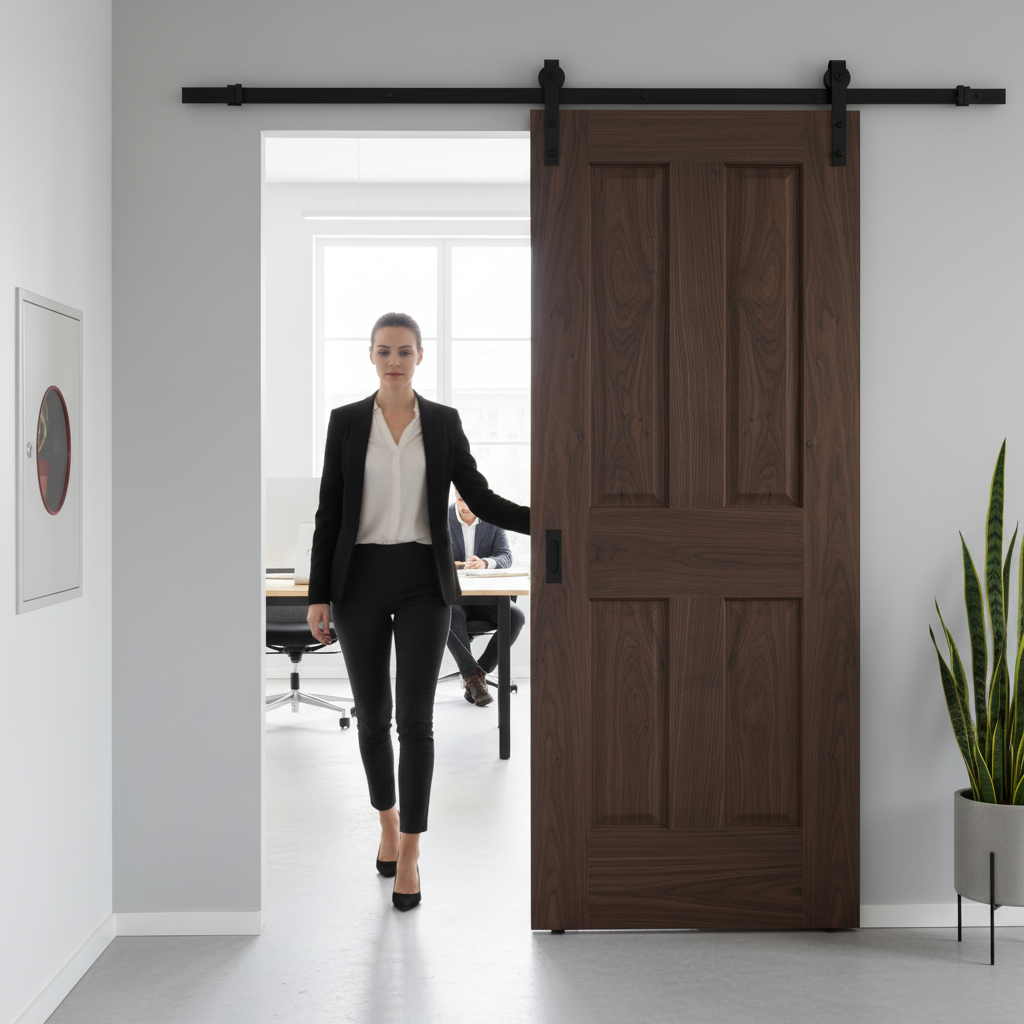 Internal Sliding Door Set with Obscure Glass Panels