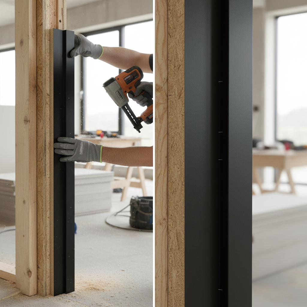 Premium Black Painted Door Lining Set - Durable and Versatile for Perfect Door Finishing