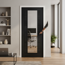 Fully Finished Internal Laminate Ladder Clear Glass Door ...