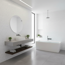 PVC Gloss Waterproof Wall Panelling in White Sparkle Fini...