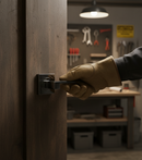 Premium Lever Handle on Square Rose with Matching Escutcheons for Enhanced Style