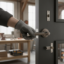 Chrome Lever On Round Rose Handle Set | Easy Installation | Hinges & Mortice Latch