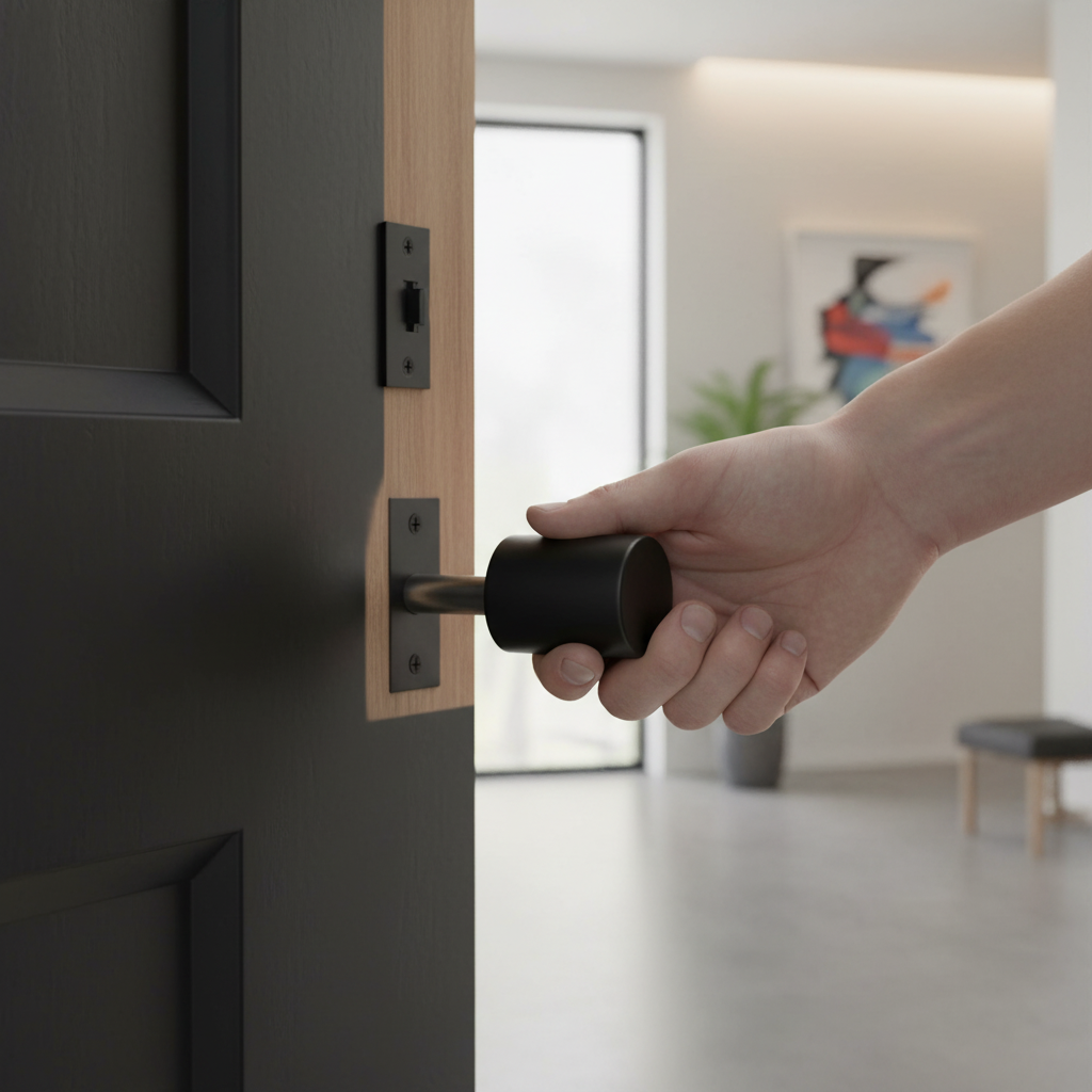 63mm (2.5'') Tubular Deadbolt in Matt Black Finish - Durable