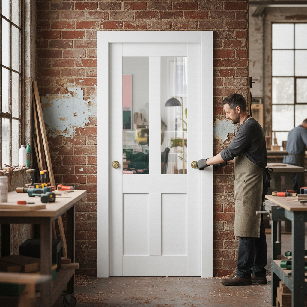 Premium Made-to-Measure Victorian 2 Panel Door with Clear Glass, Custom Sizes Available for Perfect Fit