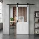 White Internal Primed Cottage 1 Light Sliding Door