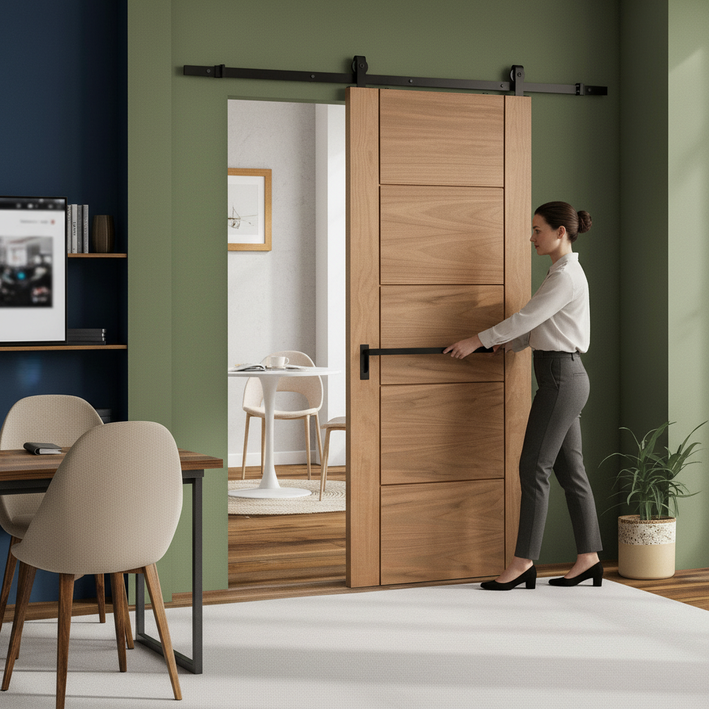 Unfinished Oak Internal Sliding Door