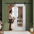 White Internal Primed Elegance Lancaster 1 Light Clear Gl...