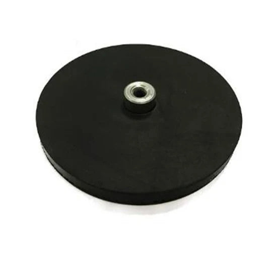 Pack of 10 Black Rubber-Coated Zinc Magnets - 43mm Diameter