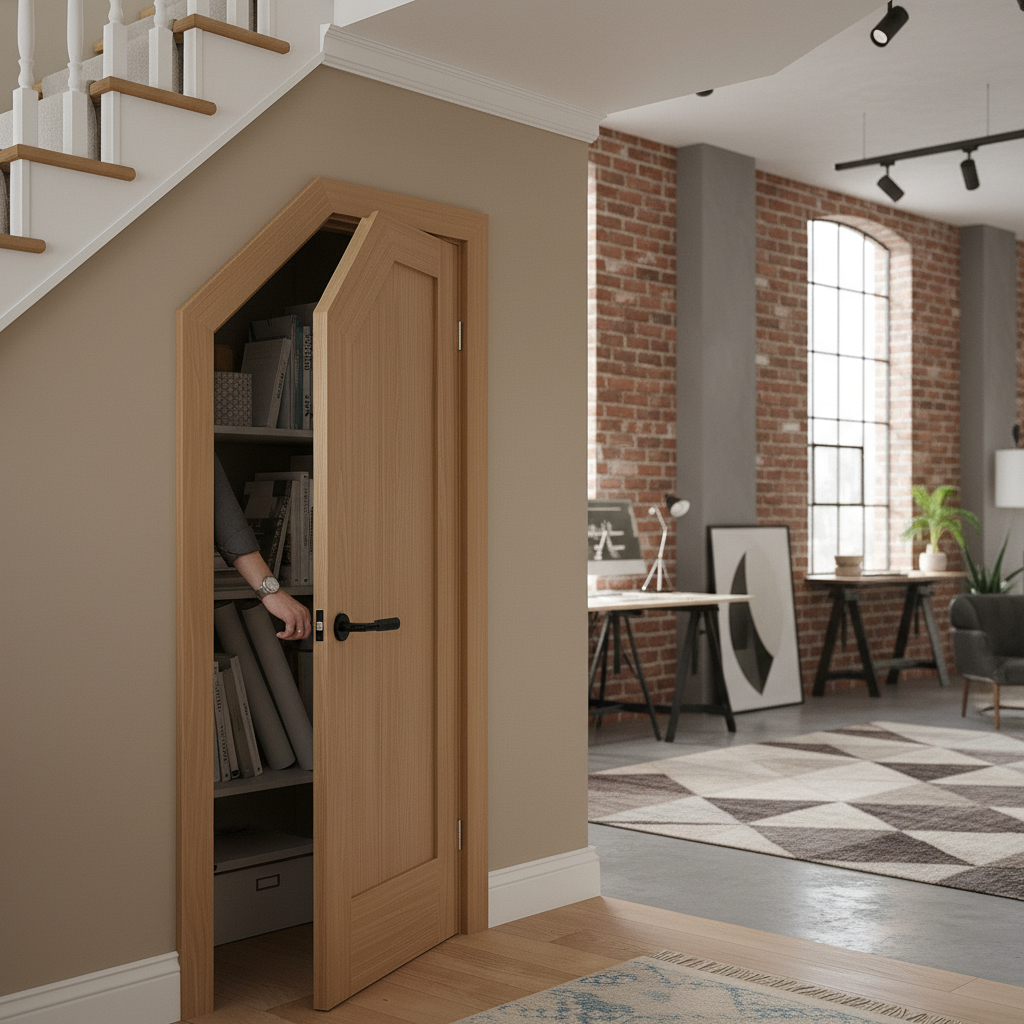 Made-to-Measure Oak Under-Stair Cupboard Door