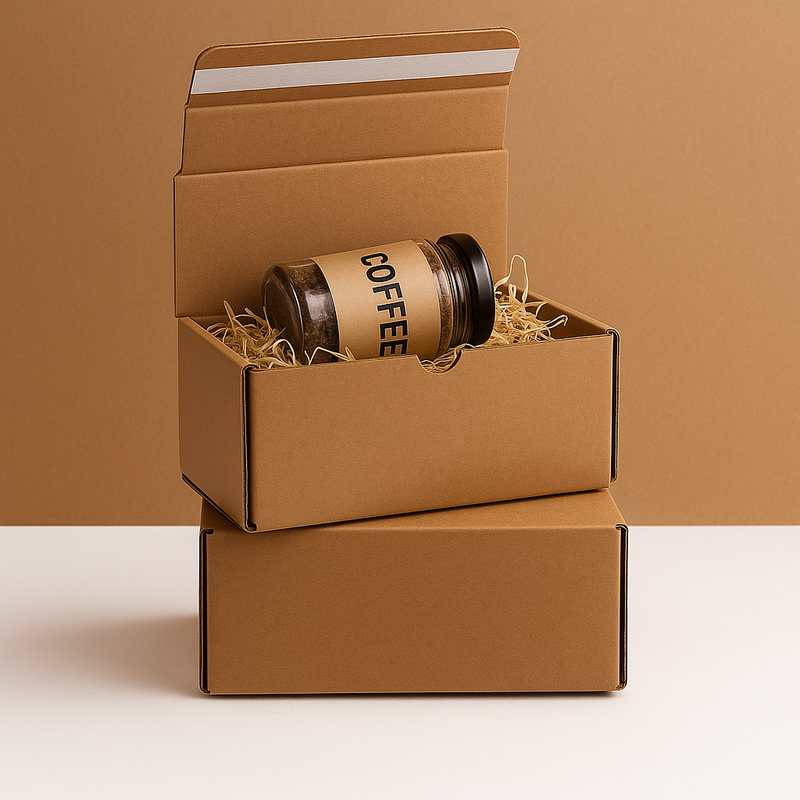 Premium Brown Quick Seal Postal Boxes Peel Seal Cardboard Packaging with Tear Strip Heavy-Duty Ecommerce Mailing Boxes