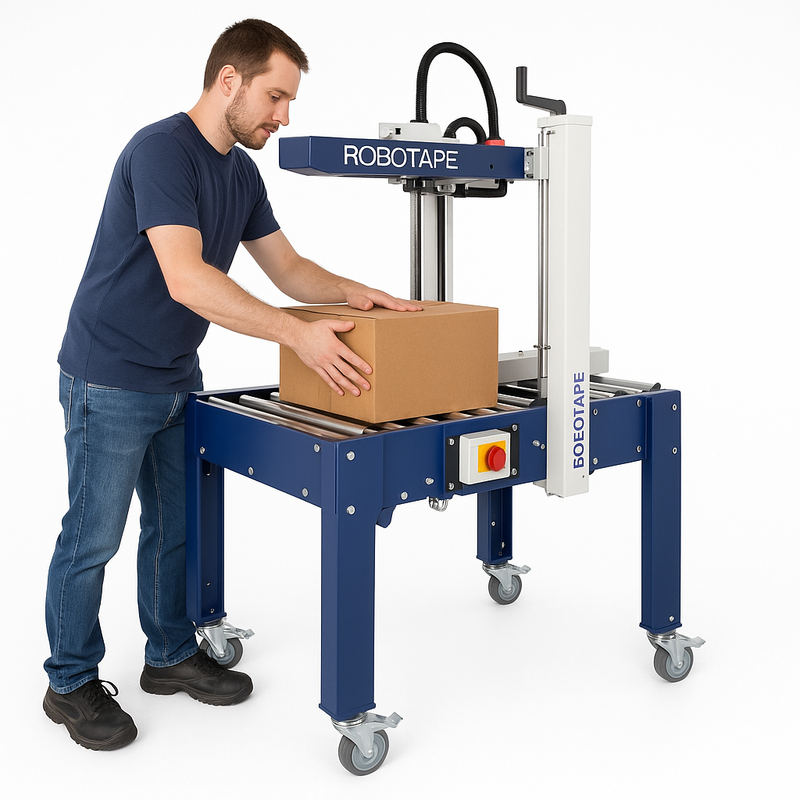 Premium Semi-Automatic Case Taper Dual Top Bottom Drive Carton Sealer Industrial Machine