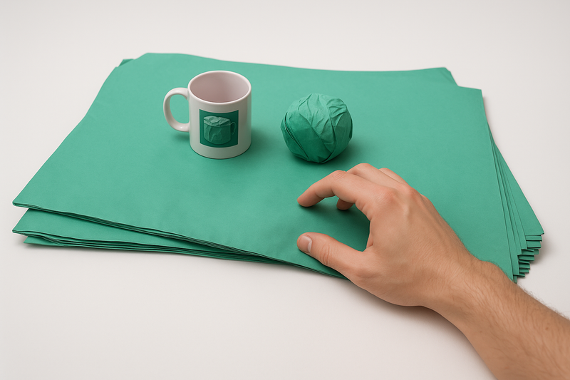 Premium Turquoise Tissue Paper 16gsm Vibrant Eco-Friendly Wrapping Sheets Sheets for Retail Gift Packaging