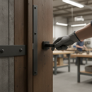 Premium Internal Lever Handle on Square Rose Latch Pack - Matt Black Finish for Modern Doors