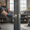 Modern Round Lever Door Handle with Satin Chrome Finish