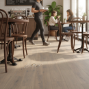 Premium 10mm Handscraped Moisture Resistant Laminate Flooring in Ethereal Oak Finish for Durable Home and Business Use