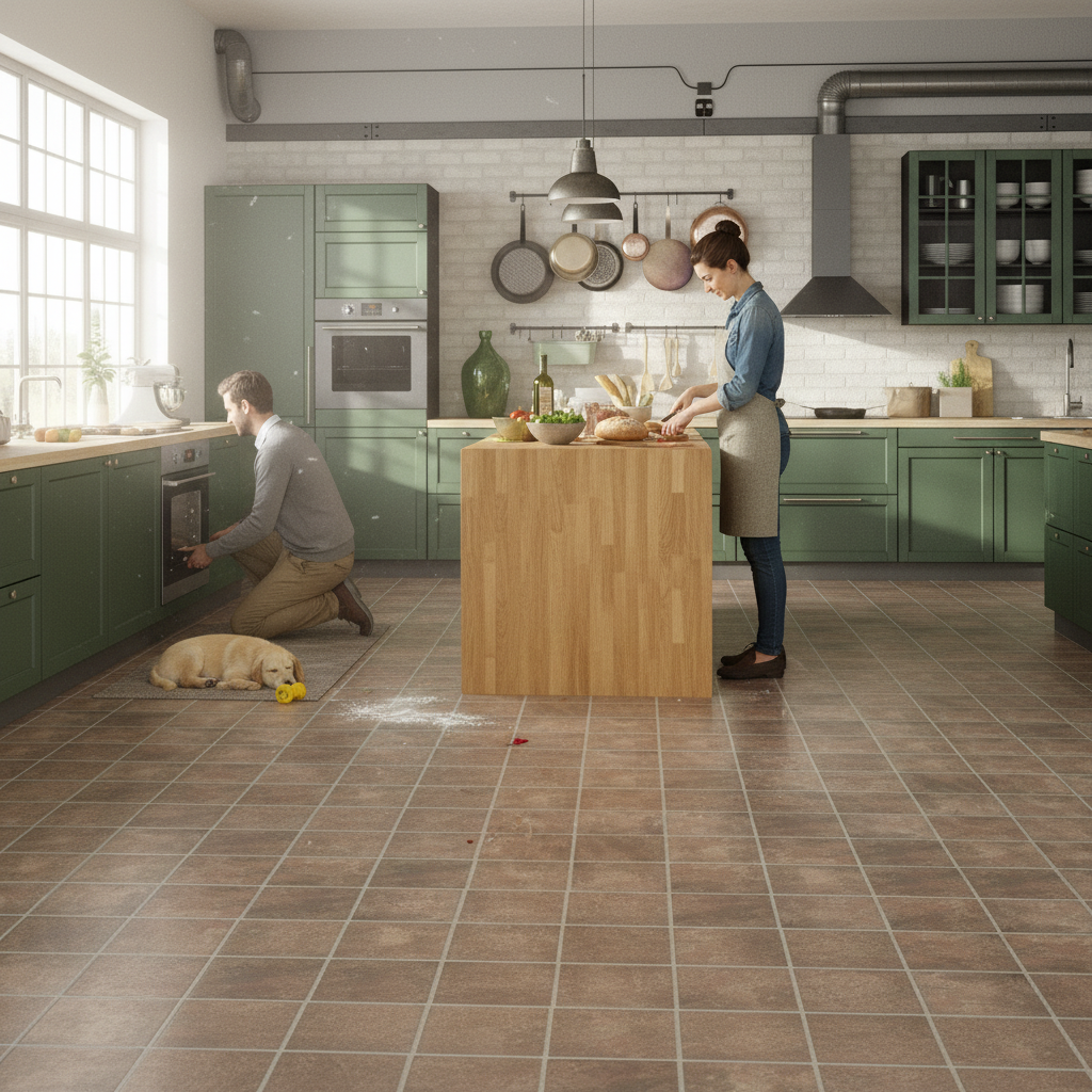 Premium Self-Adhesive Vinyl Tile Flooring 1.5mm Thick with Waterproof Surface for Easy Installation and Comfort Underfoot