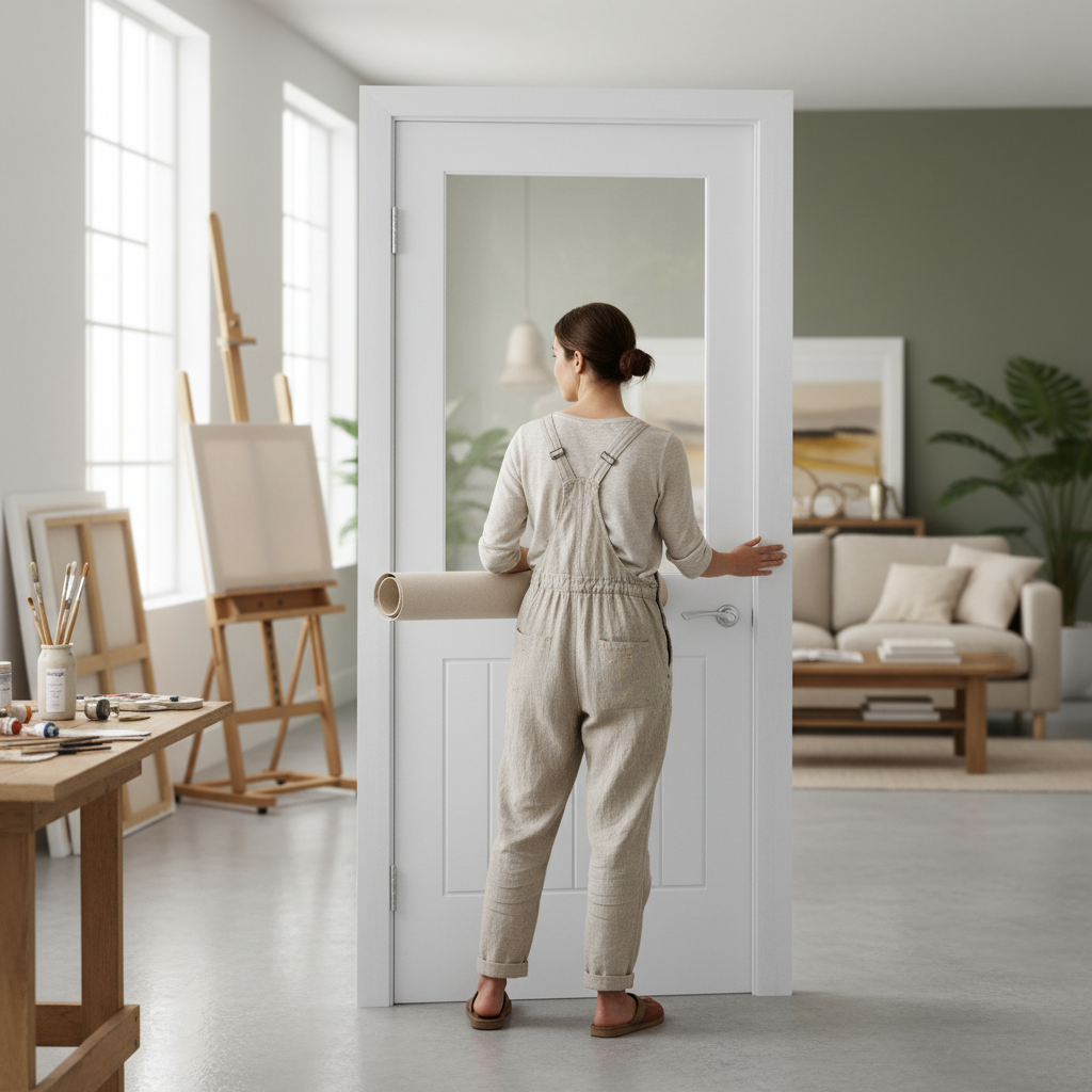 Premium Made-to-Measure Internal Cottage Door with Clear Glass Panel - Custom Sizes Available for Perfect Fit