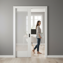 White Primed Internal Pocket Door Set