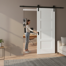 Internal White Primed Shaker 4 Panel Sliding Door Set