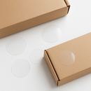 Premium Clear Seal Labels Strong Invisible Adhesive Circles for Business Use
