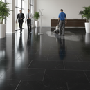 Rigid Core Vinyl Flooring - Black Gloss Marble Finish