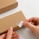 Premium Clear Seal Labels Strong Invisible Adhesive Circles for Business Use