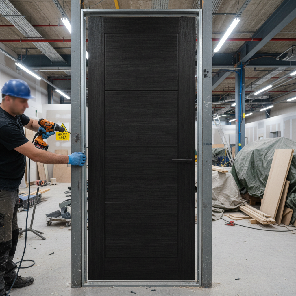 Fully Finished Laminate Ladder FD30 Fire Door - 30 Minute...