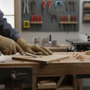 Oak Internal Unfinished Door Sample - 125mm x 125mm