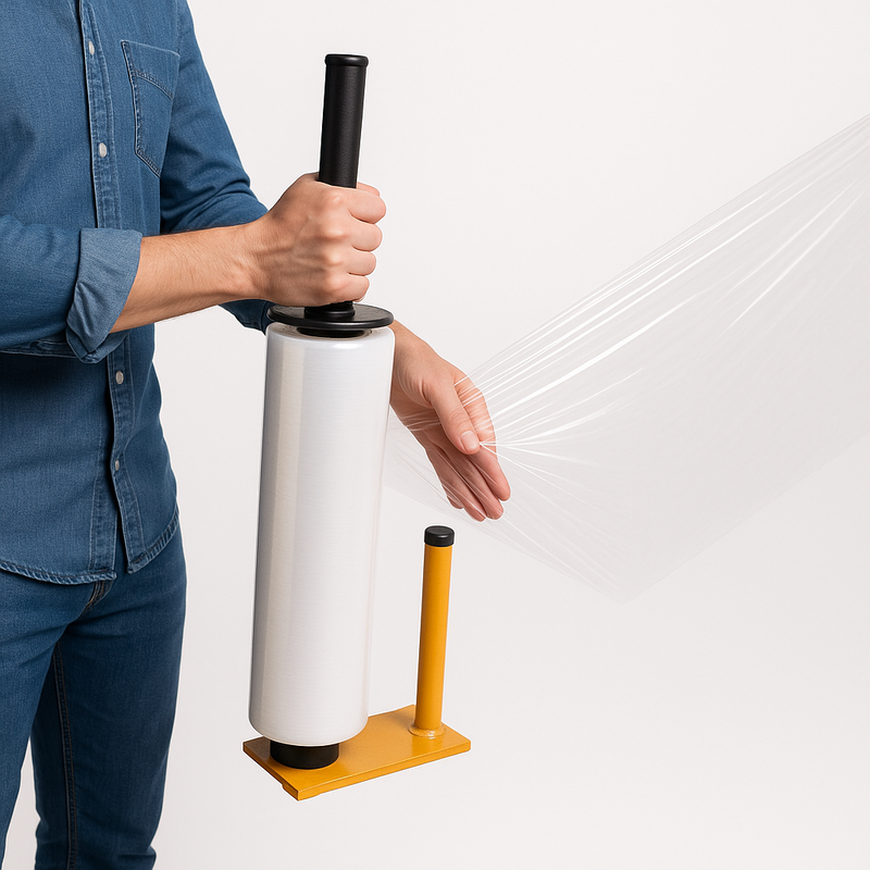 Heavy-Duty Steel Hand Pallet Wrap Dispenser Lightweight Ergonomic High-Performance for 400–500mm Film