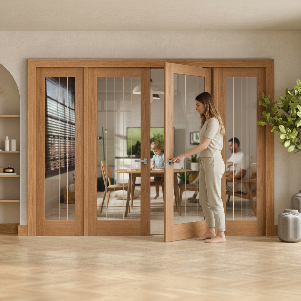 Fully Finished Internal Room Divider Set with 1 Light Obs...