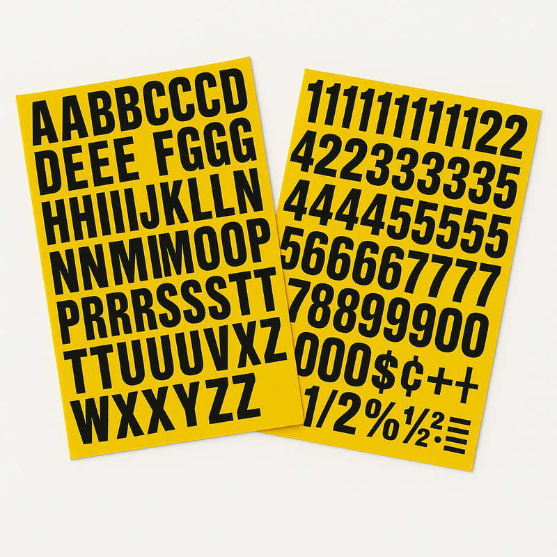 Flexible Magnetic Number Sheet 23mm Durable High-Visibility Digits for Industrial Inventory Use