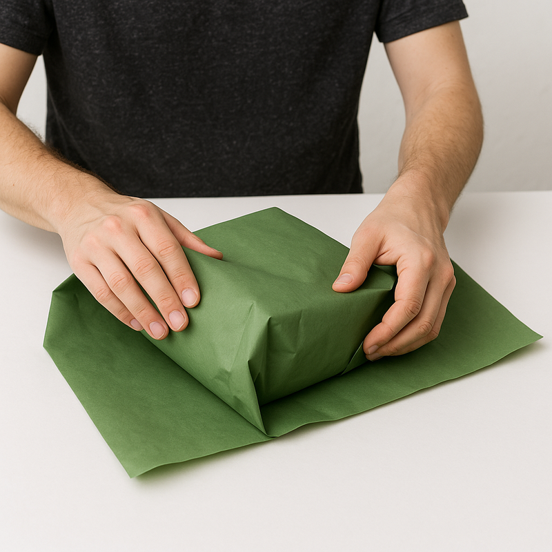 High-Performance Green Tissue Paper 16gsm Polished Finish Best for Retail Displays Hampers Gift Wrapping