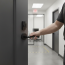 Internal Fire Rated Lever Smart Handle Set - Matt Black F...