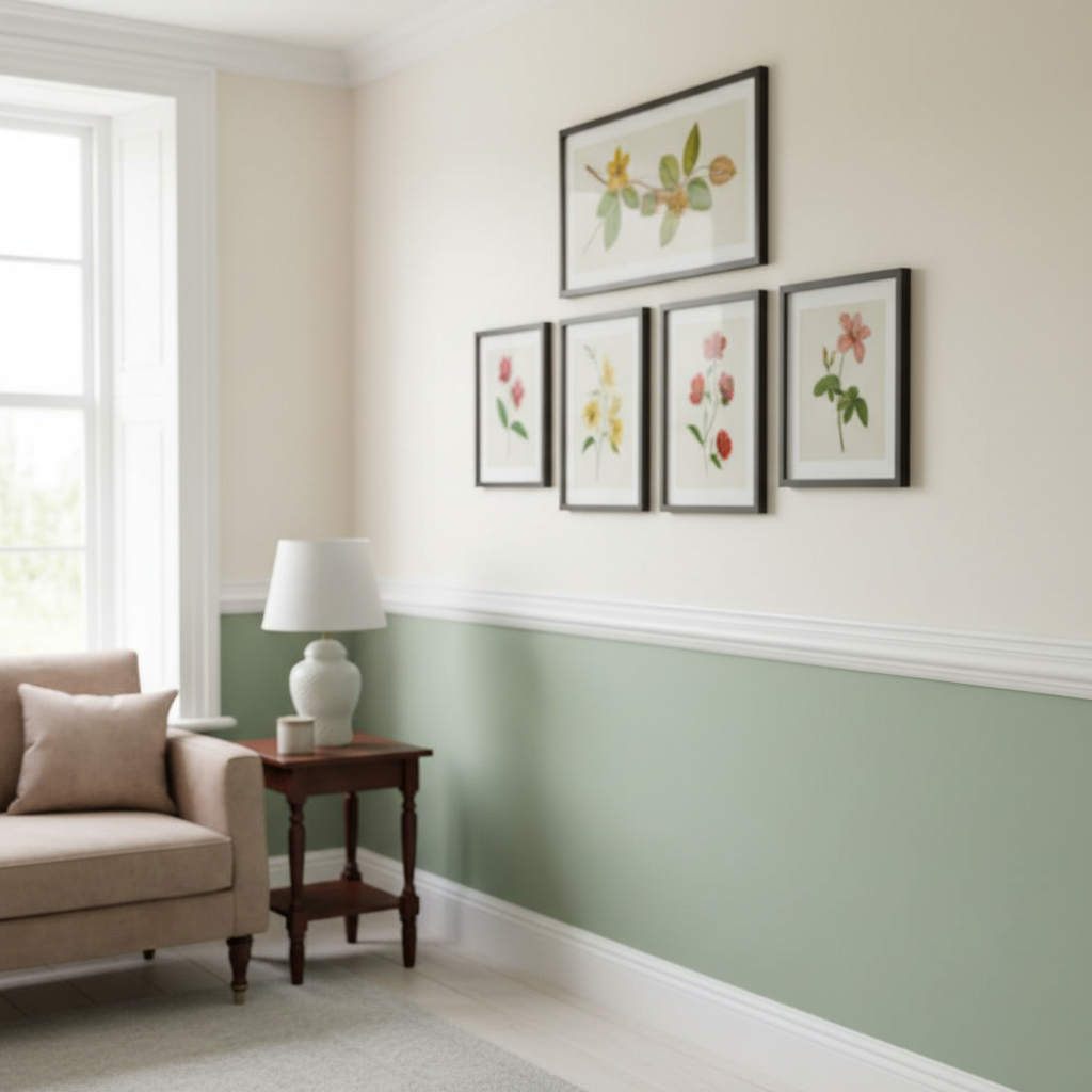 Contemporary White Painted Dado Rail 2.4m Long, 27mm Thic...