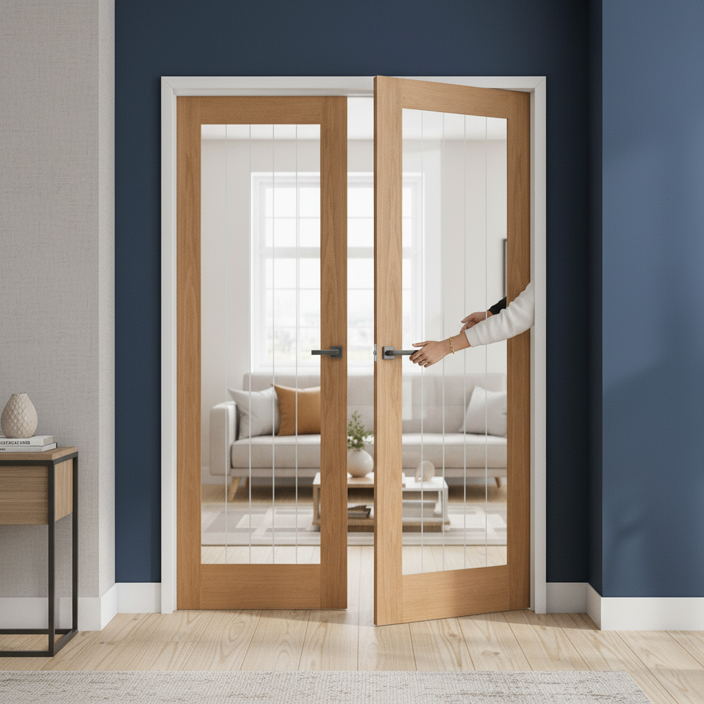 Internal Oak Fully Finished Pair Door