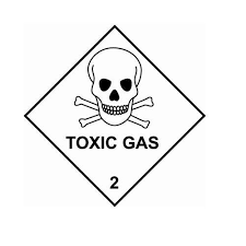 High-Performance Toxic Gas Warning Labels Safety Stickers (100x100mm) for Industrial Packaging