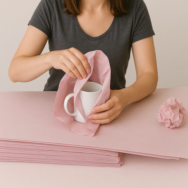 Premium Pink Tissue Paper 480 Sheets High-Quality Wrapping for Weddings Parties Retail Crafts