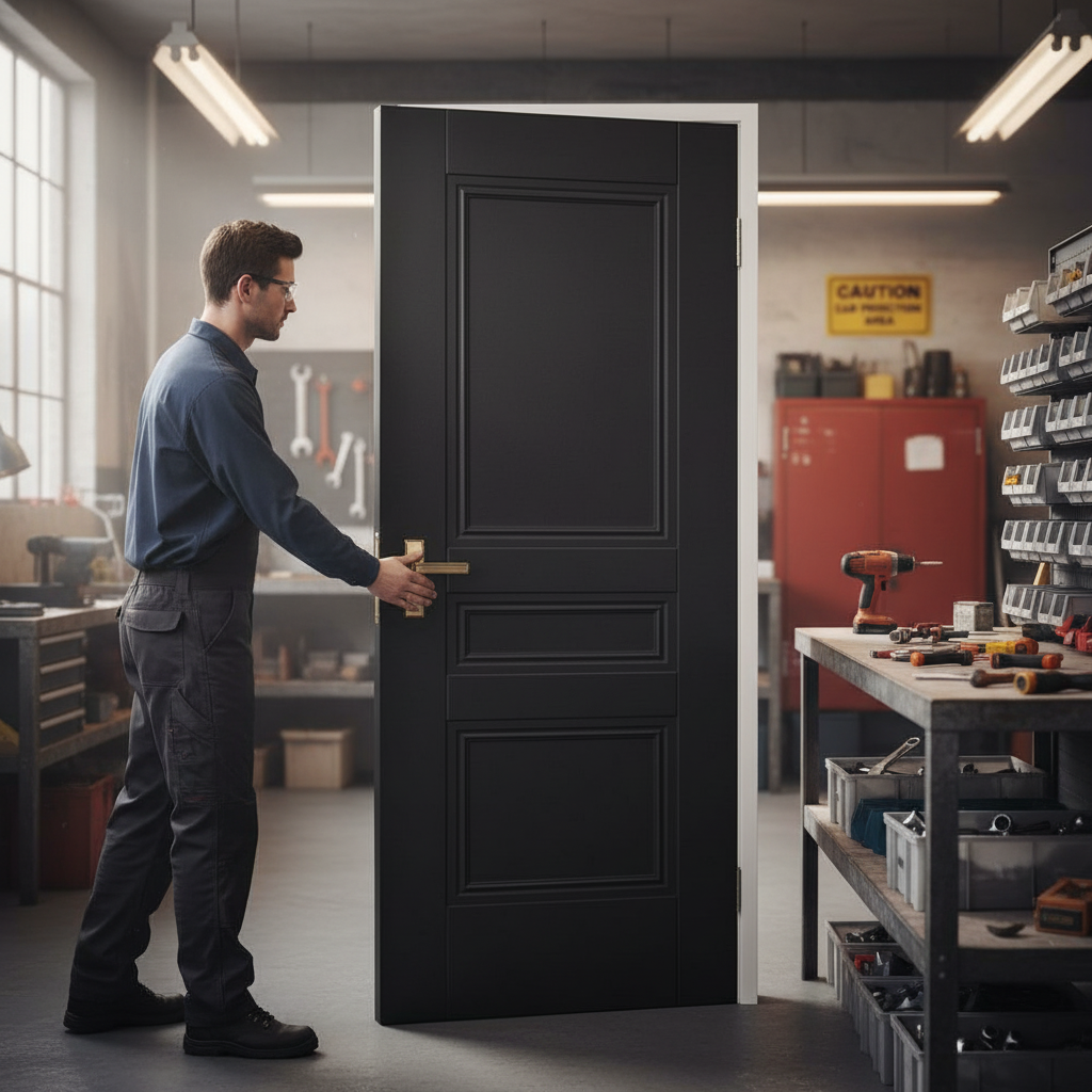 Premium Internal Fully Finished 3 Panel FD30 Fire Door with Engineered Core and Traditional Bolection Mouldings