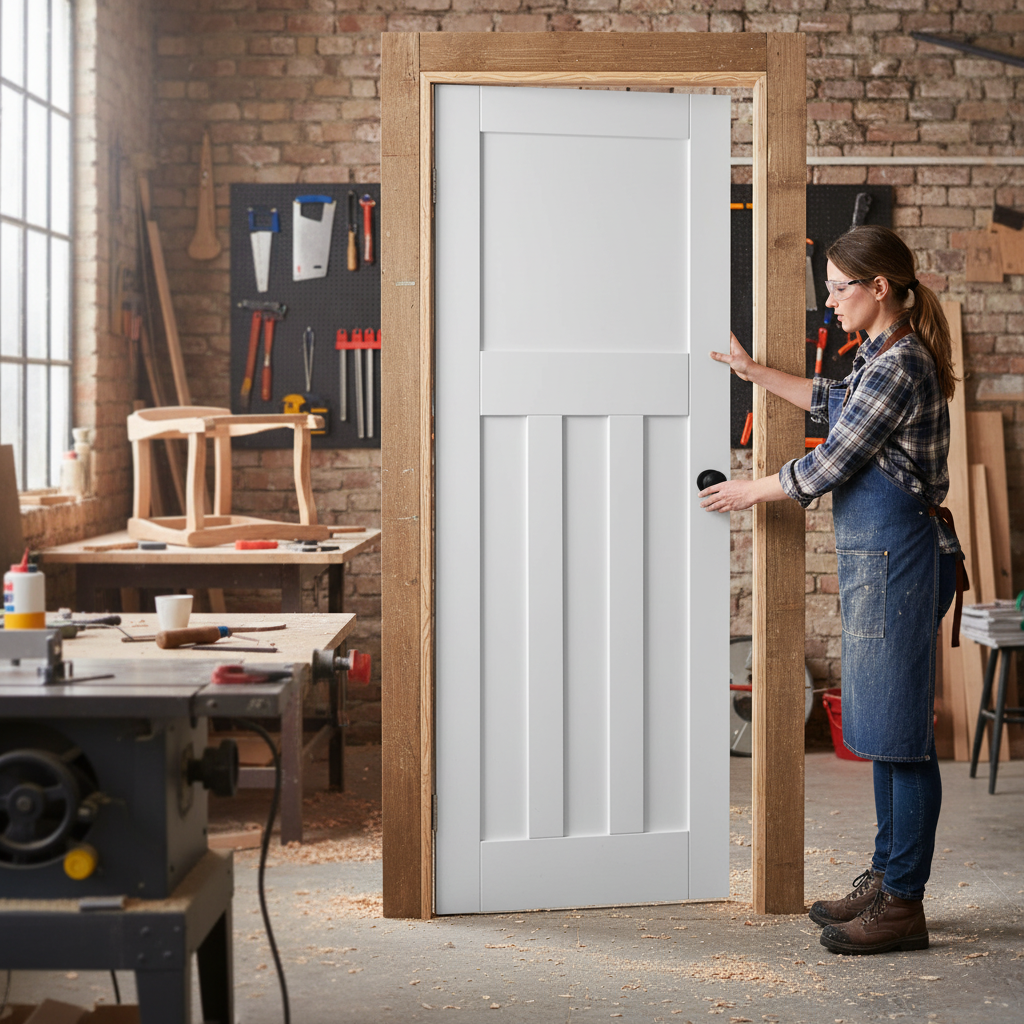 Premium Made-to-Measure Internal Primed 1930's 4 Panel Door, Custom Sizes Available for Perfect Fit